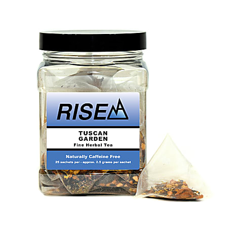 RISE NA Tuscan Garden Tea, 8 Oz, Canister Of 25 Sachets