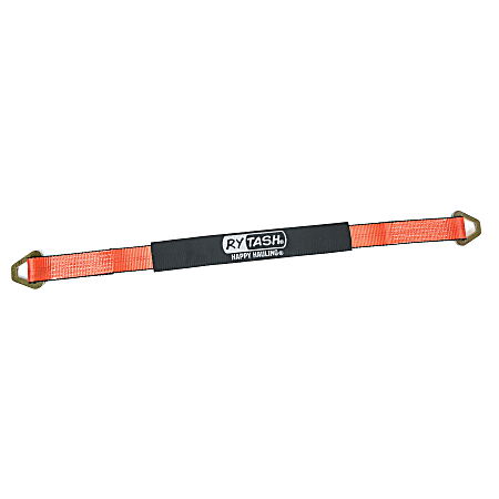 Rytash Commercial-Grade Stress-Tested Polyester/Steel Axle Strap With Protective Sleeve, 2" x 3', Red