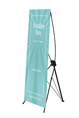 Custom 24" x 70" Xframe Banner And Stand