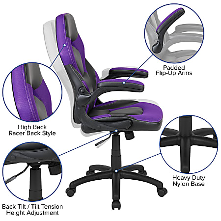 チェアー Flash Furniture X10 Ergonomic LeatherSoft High Back Racing Gaming