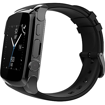 Supersonic Bluetooth Smart Watch with Call Feature - Alarm - Sleep Quality, Distance Traveled, Steps Taken, Calories Burned - 1.5" - Bluetooth - Black - Health & Fitness, Communication - Water Resistant