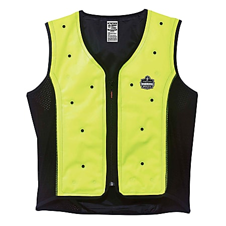 Ergodyne Chill-Its Evaporative Cooling Vest, Premium, 3X, Lime, 6685 