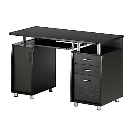 Techni Mobili Complete Workstation 48"W Computer Desk With Storage, Espresso Brown