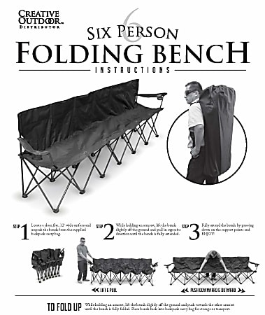 6 person deals folding bench