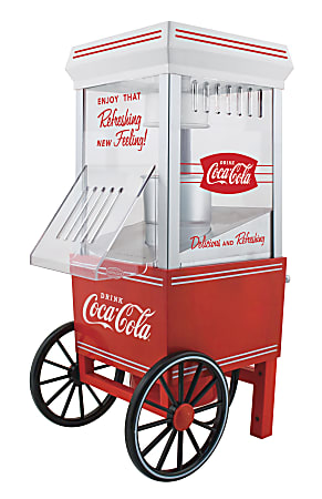 Nostalgia OFP501COKE Coca-Cola Hot Air Popcorn Maker, Red