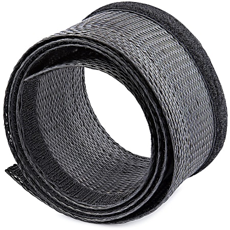 Onn. Mesh Cable Management Sleeve - Black - 10 ft