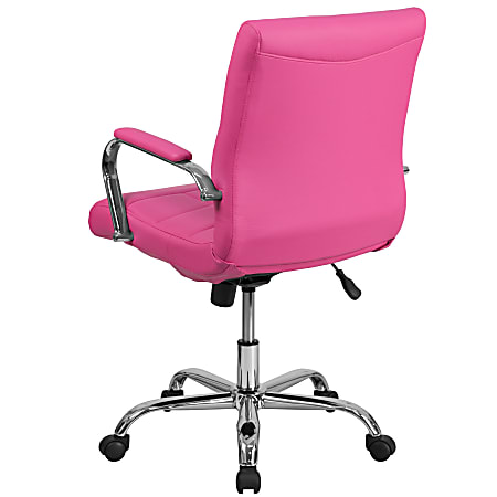Flash Furniture Vinyl Mid Back Executive Office Chair Pink - ODP