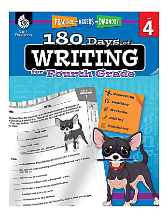 Shell Education 180 Days Of Writing Workbook, Grade 4