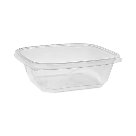Pactiv Evergreen EarthChoice® Square Bowls, 32 Oz, Clear, Plastic, Carton Of 300 Bowls
