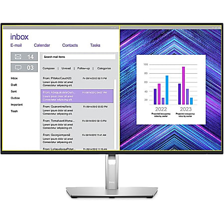 Dell P2723D 27 Class QHD LCD Monitor 169 Black Silver 27 Viewable