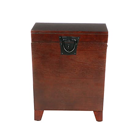SEI Furniture Pyramid Trunk End Table, Espresso