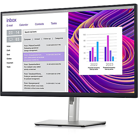 Dell P2723DE 27" Class QHD LCD Monitor - 16:9 - Black, Silver - 27" Viewable - In-plane Switching (IPS) Black Technology - DELLP2723DE