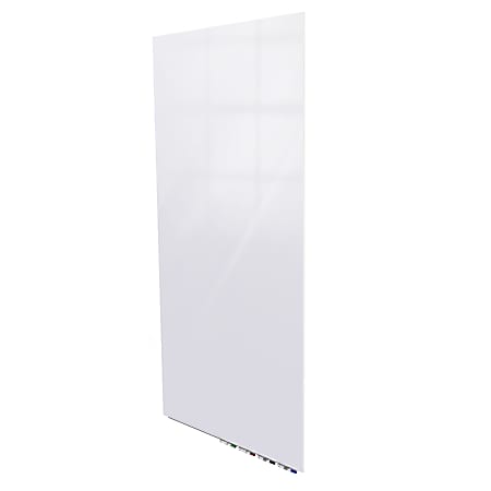 Ghent Aria Low-Profile Magnetic Glass Whiteboard, 72" x 36", White