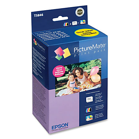 Epson® T584 PictureMate Tri-Color Ink Cartridge And 100-Sheet