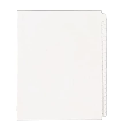 Avery® Blank Tab Legal Exhibit Dividers, 8 1/2 x 11, White Unlaminated Tabs, Pack Of 25, Standard Collated