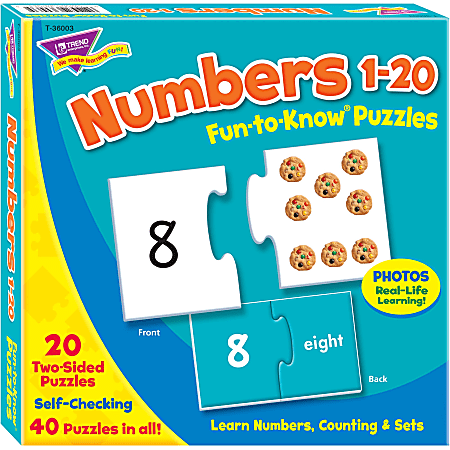 Trend® Fun-To-Know Puzzle, Numbers 1-20, 40 Pieces