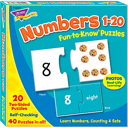 Trend&reg; Fun-To-Know Puzzle, Numbers 1-20, 40 Pieces