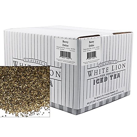 White Lion Tea Fine Green Iced Tea, 8 Oz, Carton Of 24 Pouches