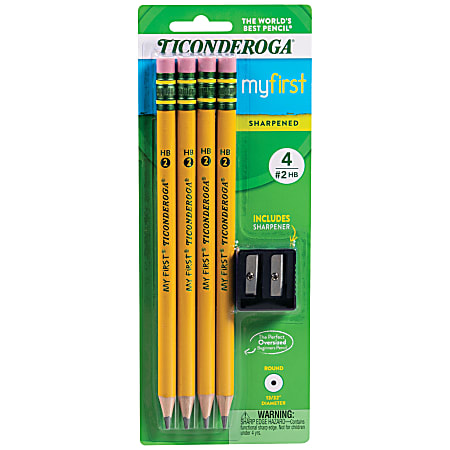 Ticonderoga® Beginner Pencils, Presharpened, #2 Lead, Medium