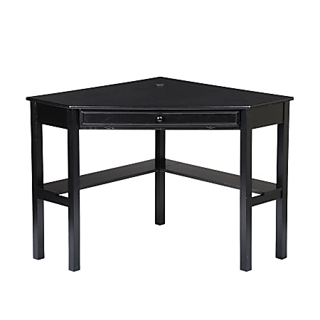 SEI Furniture 48"W Corner Desk, Black