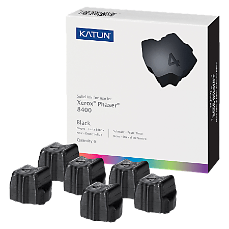 Katun 39389 (Xerox 108R00608) High-Yield Black Solid Ink Sticks, Box Of 6