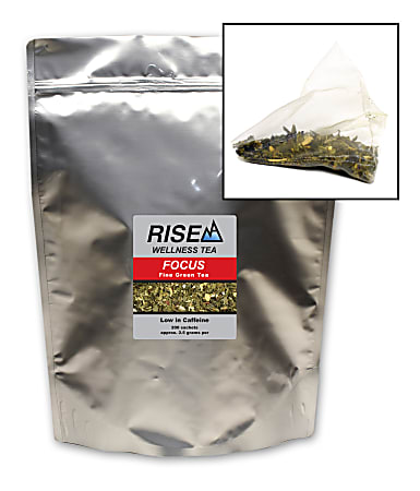 RISE NA Wellness Tea, Green Tea, 8 Oz, Bag Of 200 Sachets