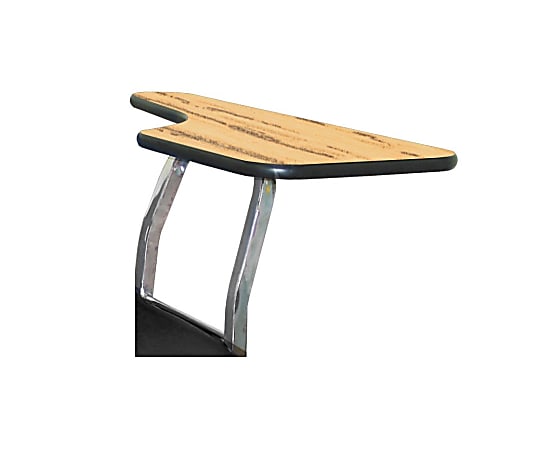 National Public Seating Tablet Arm, For 8100 Polyshell Chairs, Left Hand, Oak