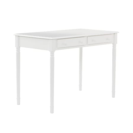 SEI Furniture 43"W Writing Desk, White