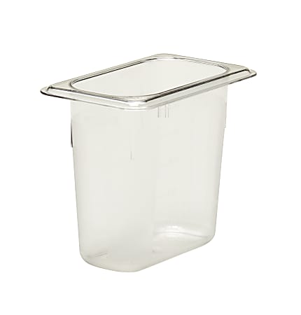 Cambro Camwear GN 1/9 Size 6" Food Pans, 6”H x 4-1/4”W x 7”D, Clear, Set Of 6 Pans
