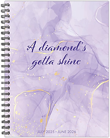 2025-2026 Willow Creek Press Softcover Weekly/Monthly Academic Planner, 6-1/2" x 8-1/2", A Diamond's Gotta Shine, July 2025 To June 2026, 54819