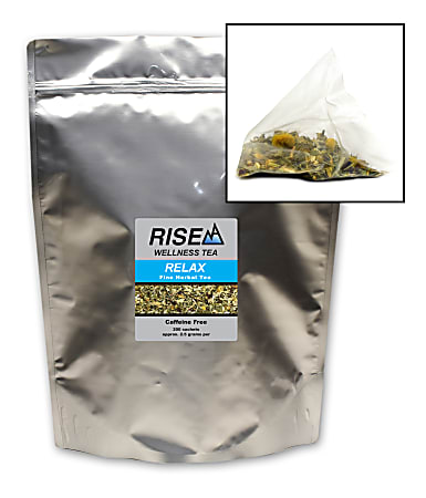 RISE NA Wellness Tea, Chamomile And Fruit Nectars, 8 Oz, Bag Of 200 Sachets