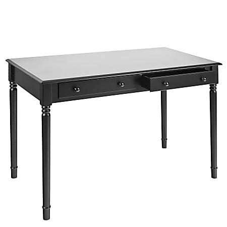 SEI Furniture 43"W Writing Desk, Black
