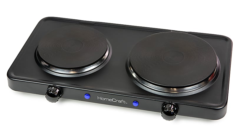HomeCraft™ Double Burner Hot Plate — Nostalgia Products
