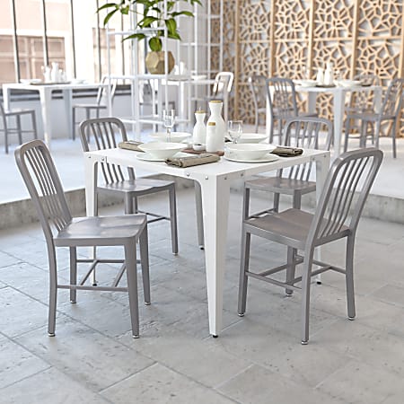 White metal chairs set of 2 shop