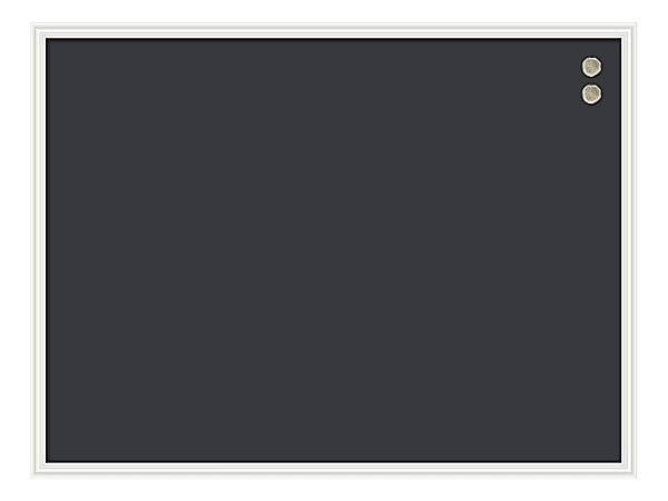 U Brands Magnetic Chalkboard, 40" X 30", White Décor Frame (2916U00-01)