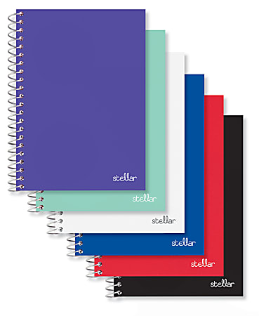 Office Depot® Brand Stellar Notebook, 4-1/2" x 7", 1 Subject, College Ruled, 100 Sheets, Assorted Colors (No Color Choice)