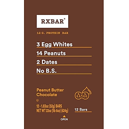 RXBAR Protein Bars, Peanut Butter Chocolate, 1.8 Oz,