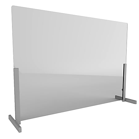 Linea Italia, Inc. Wellness Line Acrylic Sneeze Guard, 24" x 36", Clear