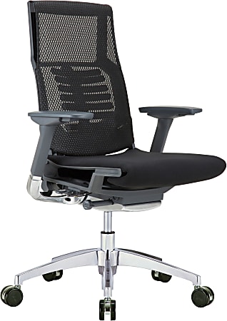 Raynor® Powerfit Ergonomic Fabric Mid-Back Executive Office Chair, Black