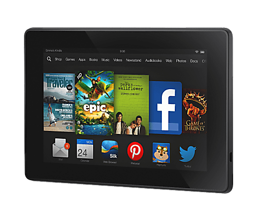 Amazon Kindle Fire HD Wi Fi Tablet 7 Screen 1GB Memory 8GB Storage