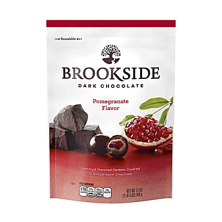 Brookside Chocolatier Pouch, 21 Oz, Dark Chocolate Pomegranate
