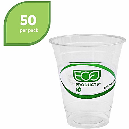 Eco Products GreenStripe PLA Compostable Cold Cups 12 Oz Carton Of