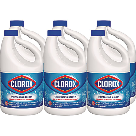 Clorox® Concentrated Regular Disinfecting Bleach, 81 oz Bottle, 6/Carton