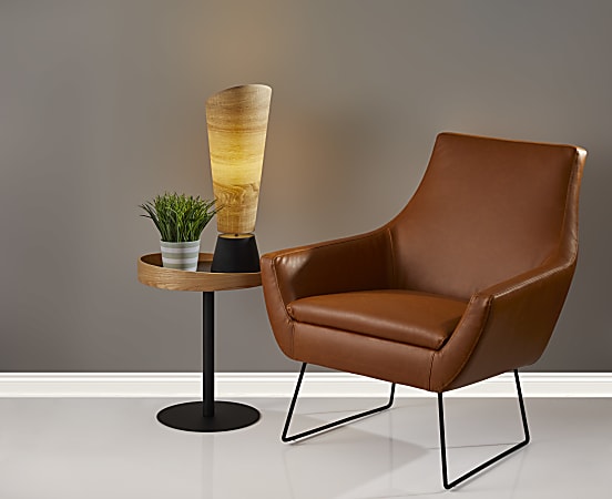 Camel colored leather chair sales