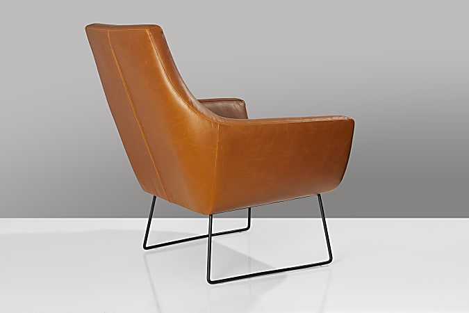 Faux camel leather store chair