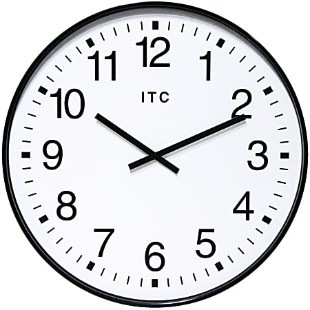 Infinity Instruments ITC Clarke 19" Office Wall Clock, Black