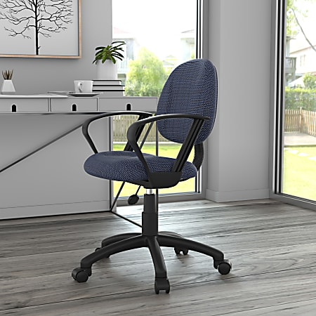 Boss Office Products Deluxe Posture Chair with Loop arms-blue