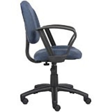 Boss office products perfect posture delux fabric 2025 task chair with adjustable arms in blue