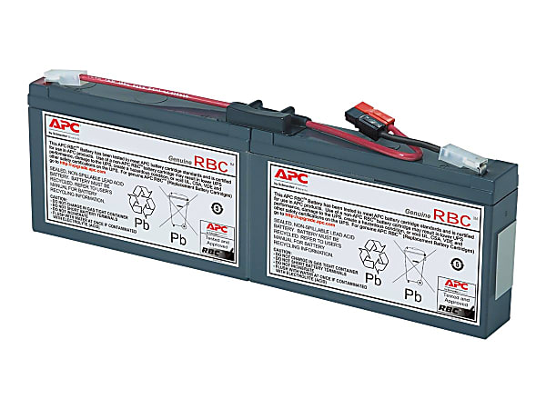 APC Replacement Battery Cartridge #18 - UPS battery - 1 x battery - lead acid - black - for P/N: AP1250RM, PS450, SC1500, SC250RM1U, SC250RMI1U, SC450R1X542, SC450RM1U, SC450RMI1U