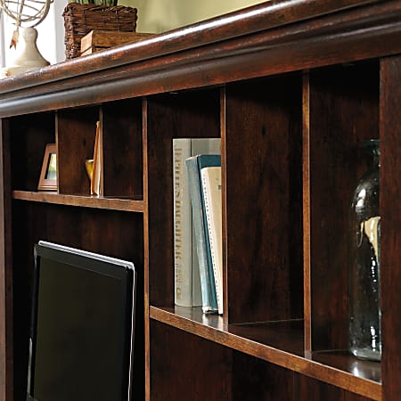 Sauder Harbor View 63 W Computer Desk With Hutch Curado Cherry